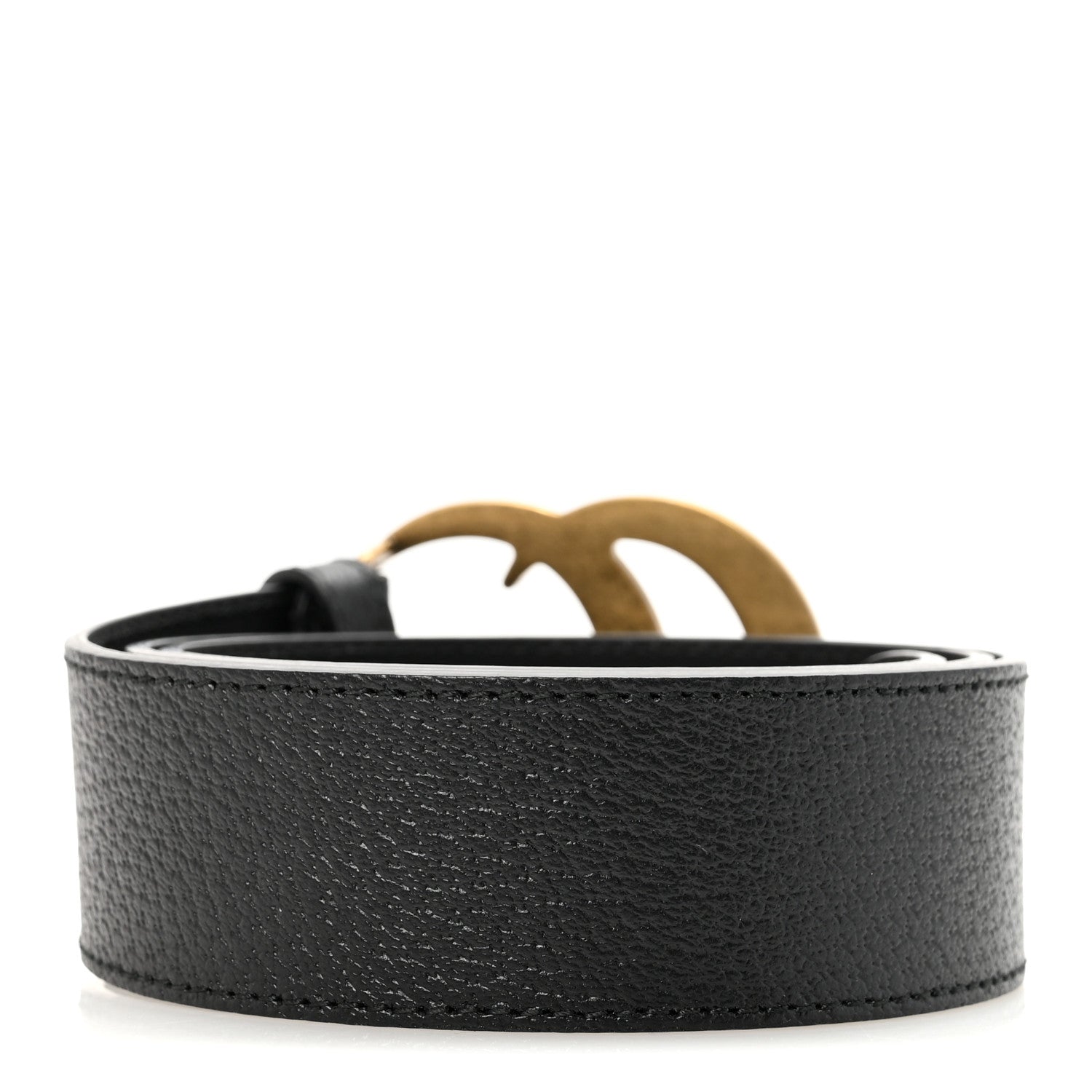 Gucci Textured Calfskin Double G 40mm Belt 80 32 Black 2 of 6