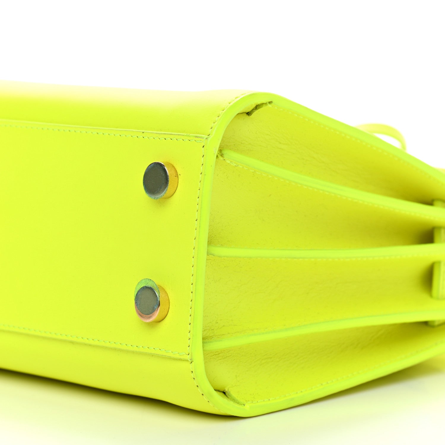 Saint Laurent Calfskin Nano Sac De Jour Neon Yellow 11 of 11