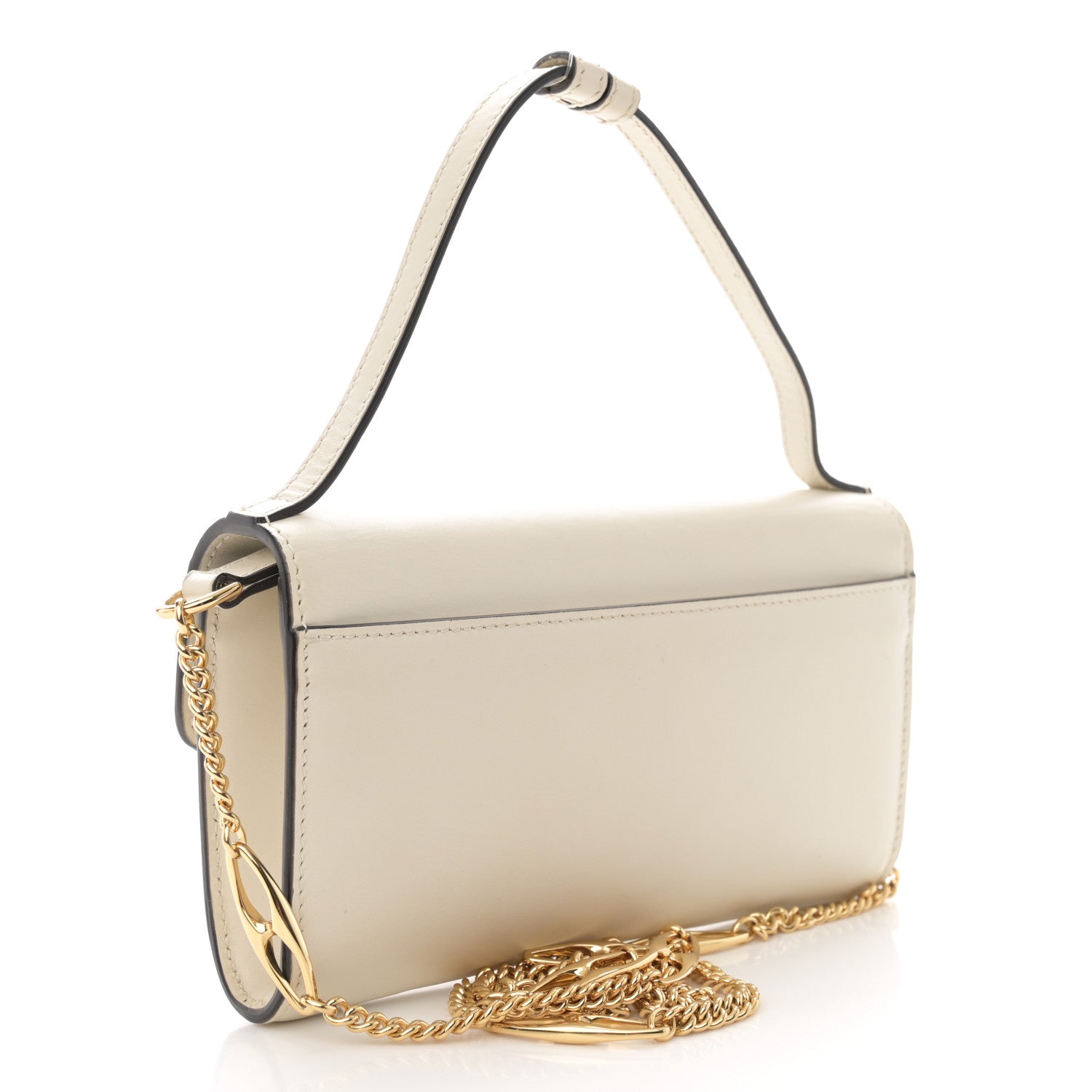 Gucci Shibuya Calfskin Small Zumi Top Handle Shoulder Bag Mystic White 3 of 12