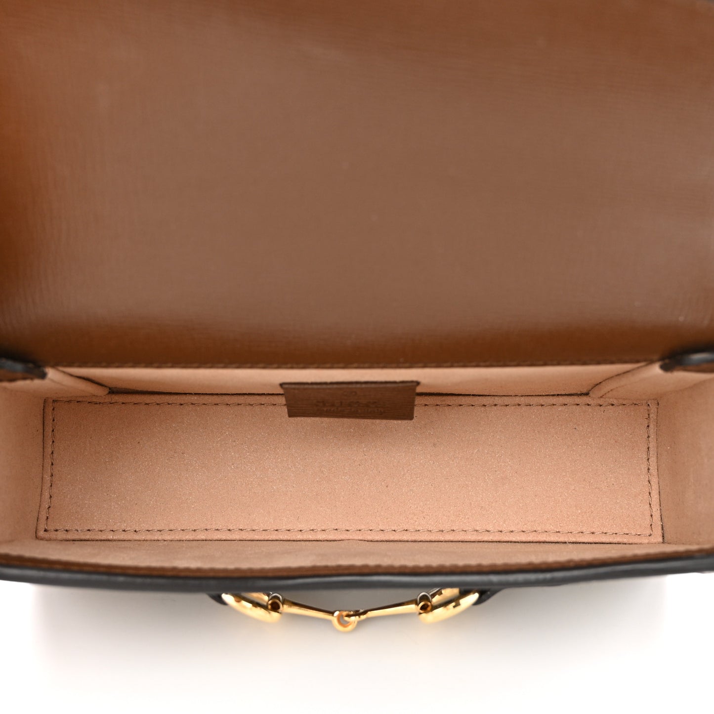 GG Supreme Monogram Mini Horsebit 1955 Shoulder Bag Beige Brown Sugar