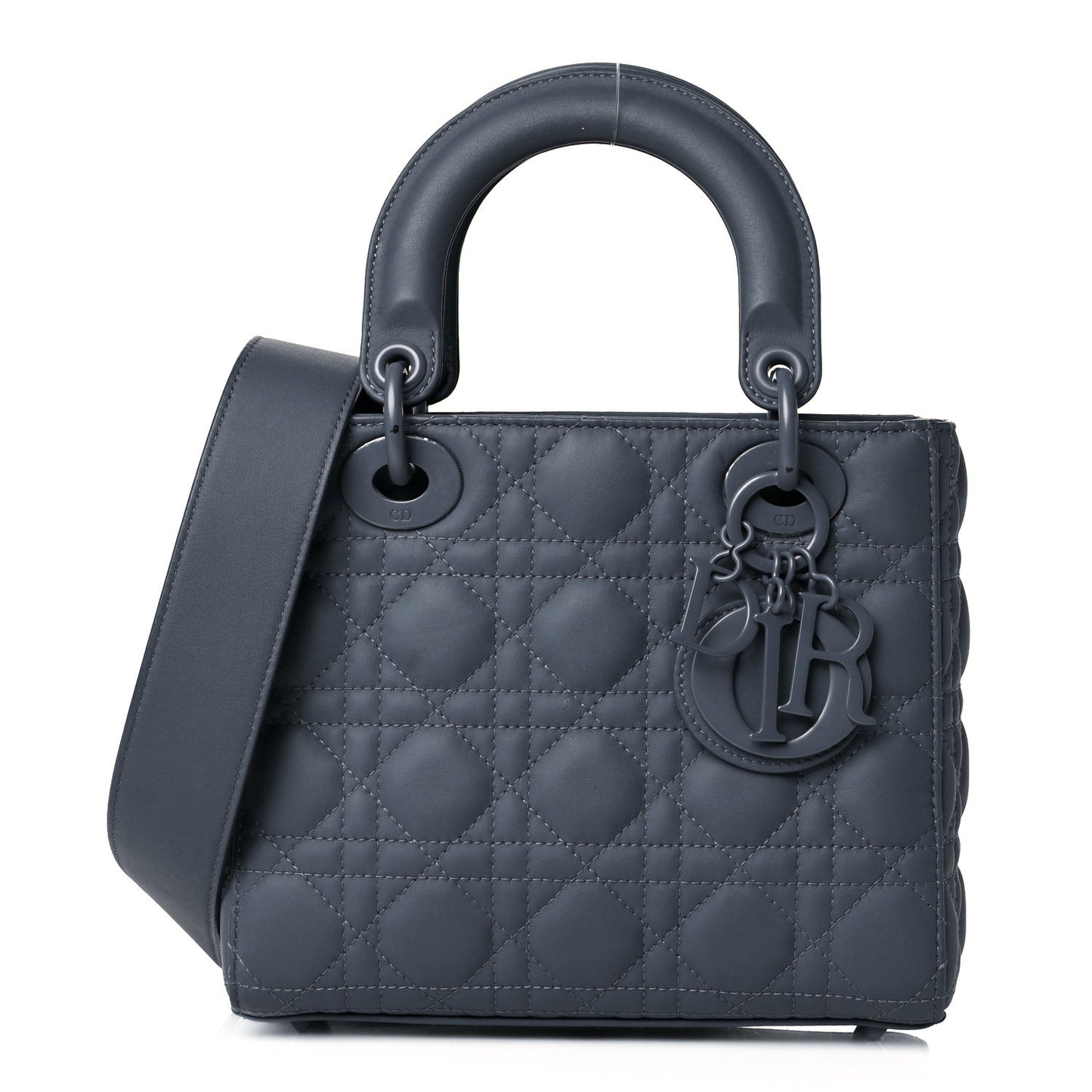 Ultra Matte Calfskin Cannage Small My ABCDior Lady Dior Grey Stone
