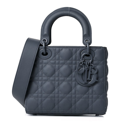 Christian Dior Ultra Matte Calfskin Cannage Small My ABCDior Lady Dior Grey Stone 1 of 11