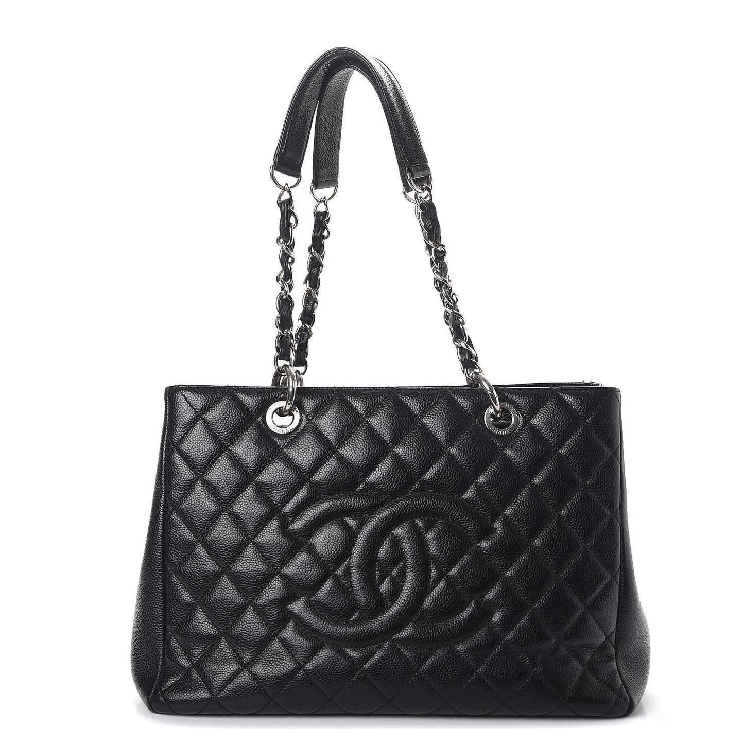 Caviar Quilted Grand Shopping Tote GST Black