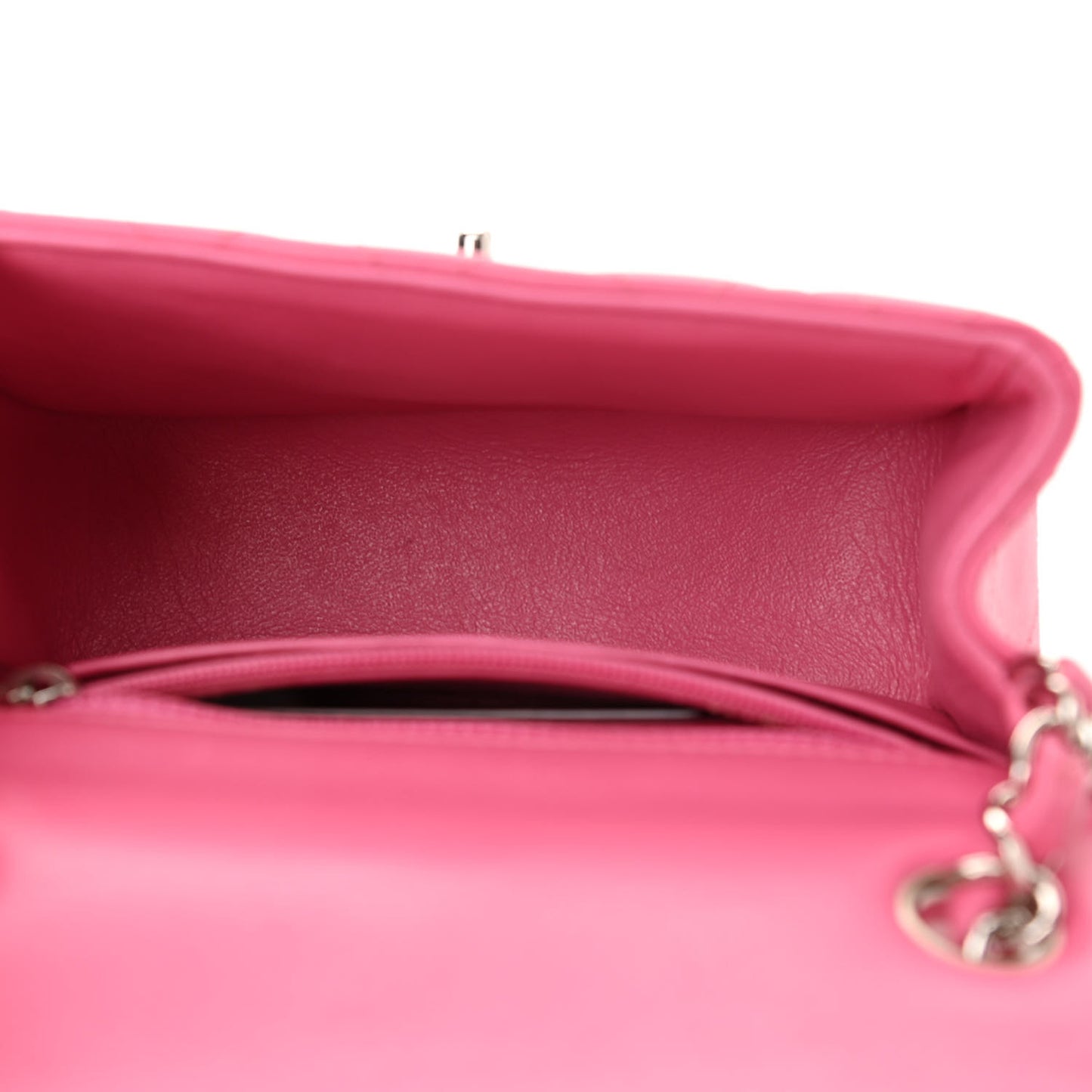 Lambskin Quilted Mini Square Flap Pink
