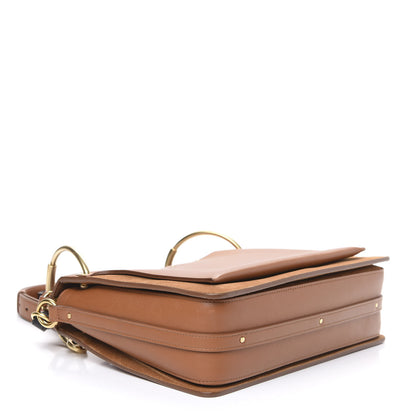 Chloe Calfskin Suede Medium Roy Bag Nut 3 of 9