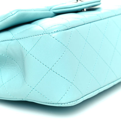 Chanel Lambskin Quilted Mini Rectangular Flap Light Blue 9 of 11