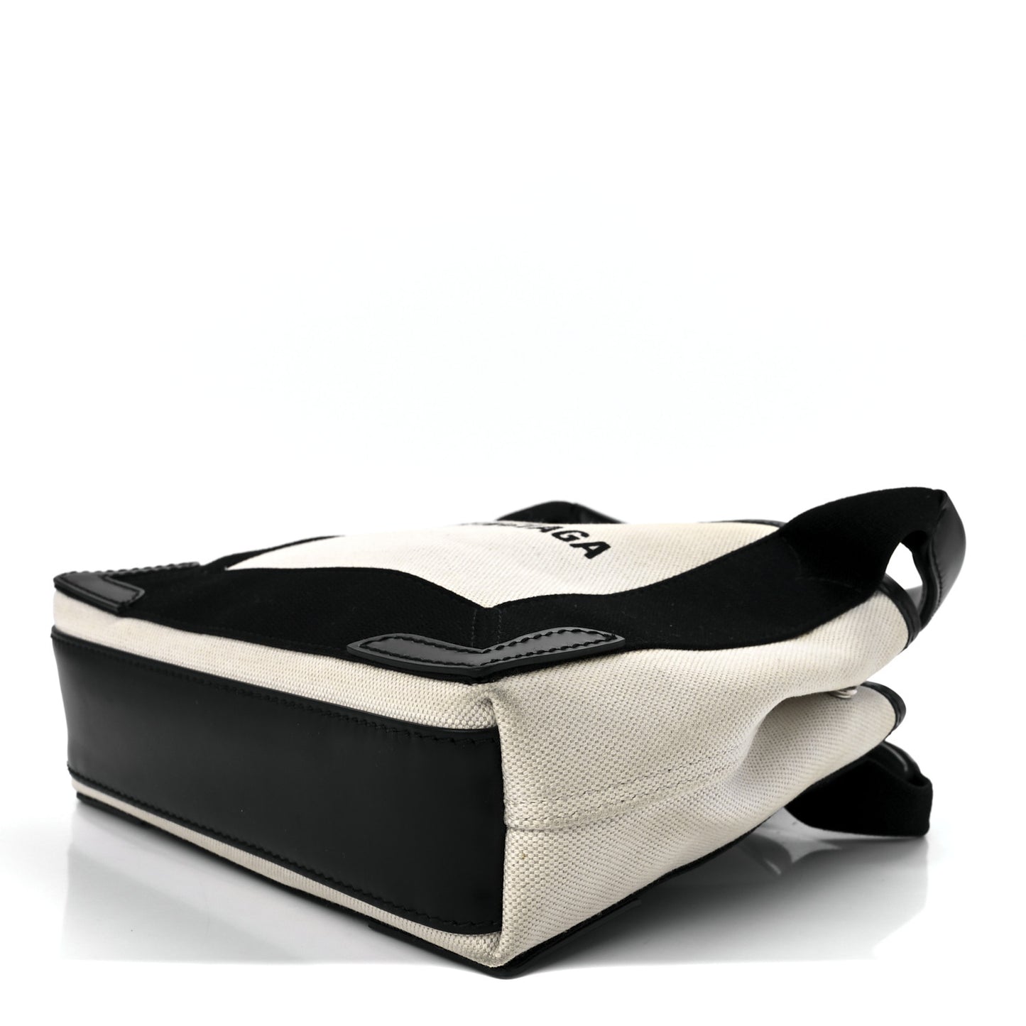 Cotton Canvas Calfskin Navy Cabas XS Natural Black