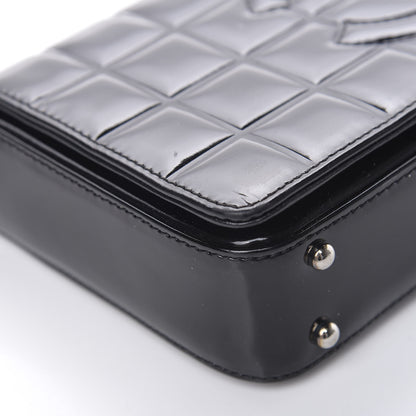 Chanel Patent Chocolate Bar Quilted CC Flap Black 11 of 12