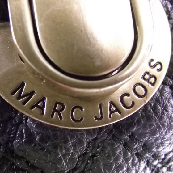 Leather Quilted Cammie Shoulder Bag Black