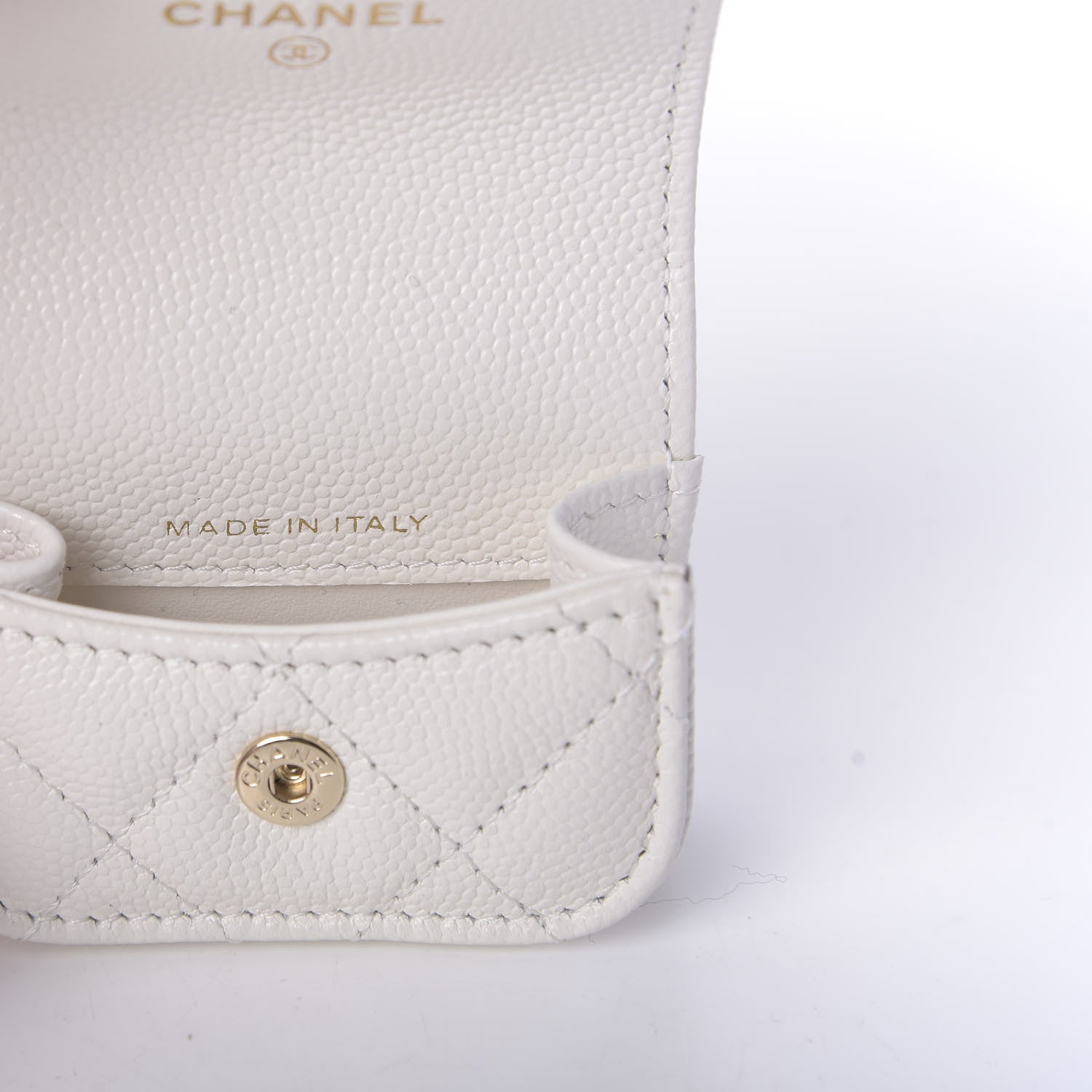 Chanel Caviar Quilted Airpods Pro Case White 7 of 9