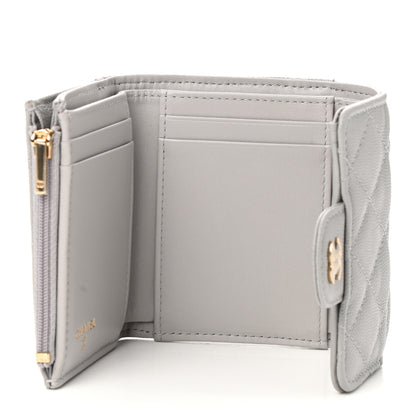 Chanel Caviar Quilted Small Flap Wallet Grey 5 of 9