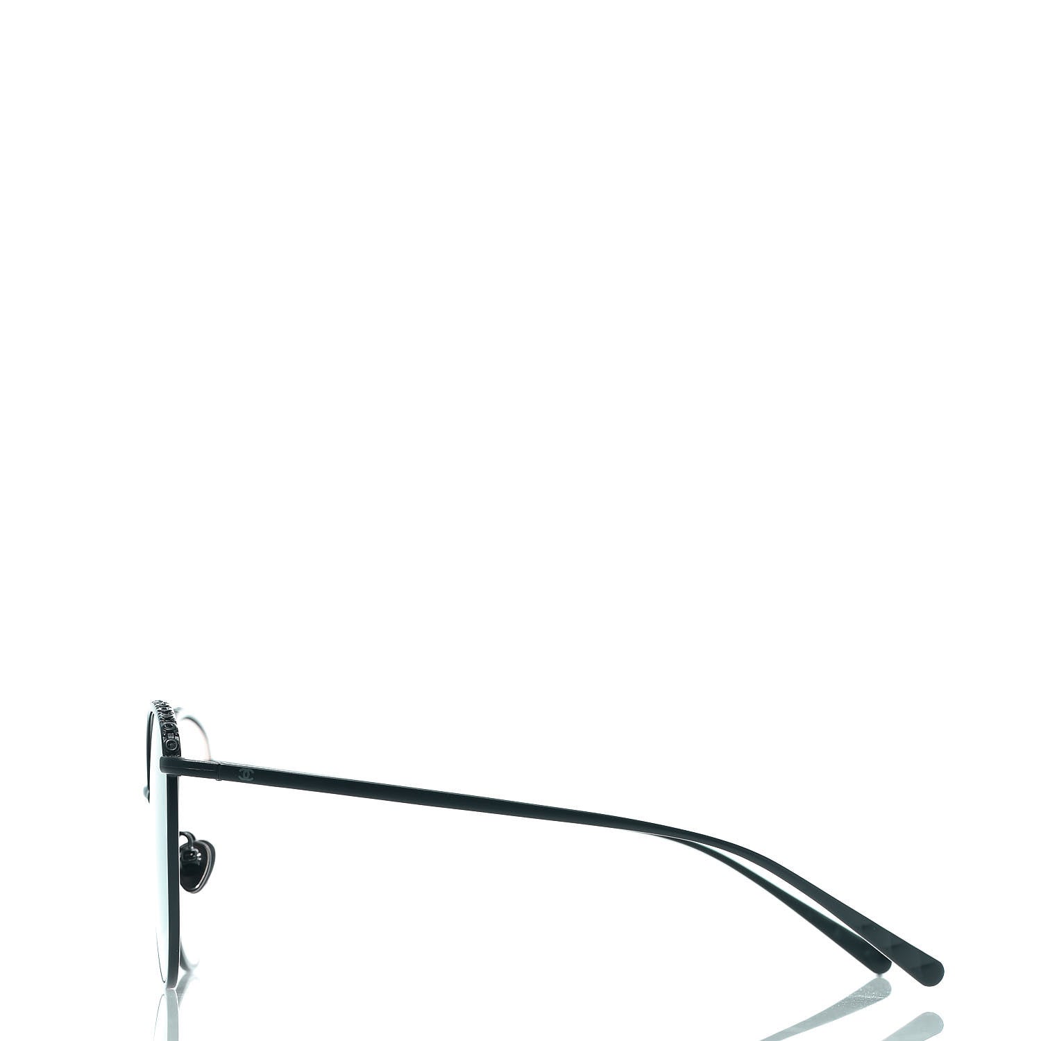 Chanel Metal Crystal Sunglasses 4258-B Black 3 of 8