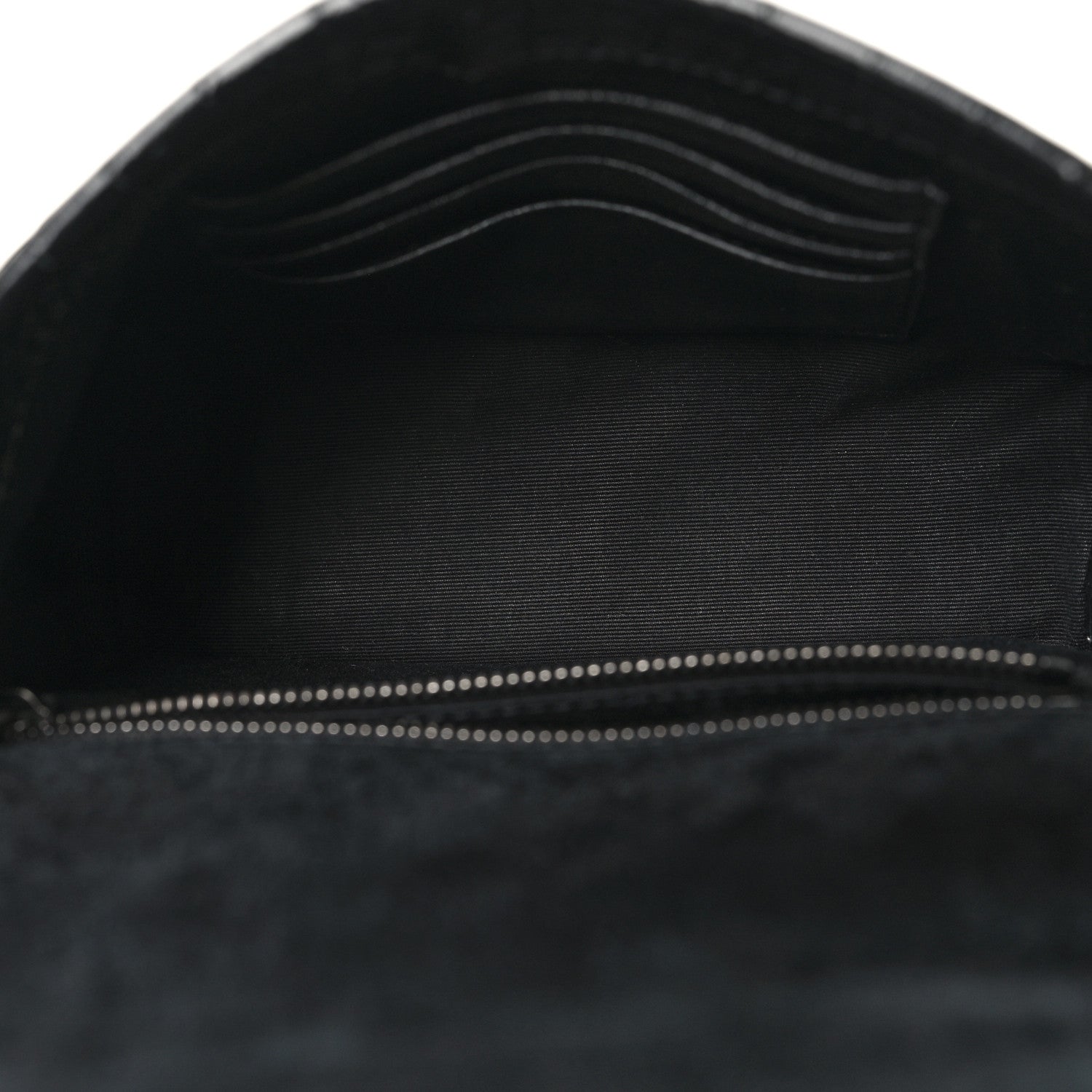 Saint Laurent Crocodile Embossed Lambskin Matelasse Monogram Niki Chain Wallet Black 5 of 11