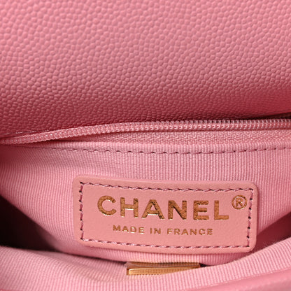 Chanel Caviar School Memory Mini Top Handle Flap Light Pink 6 of 11