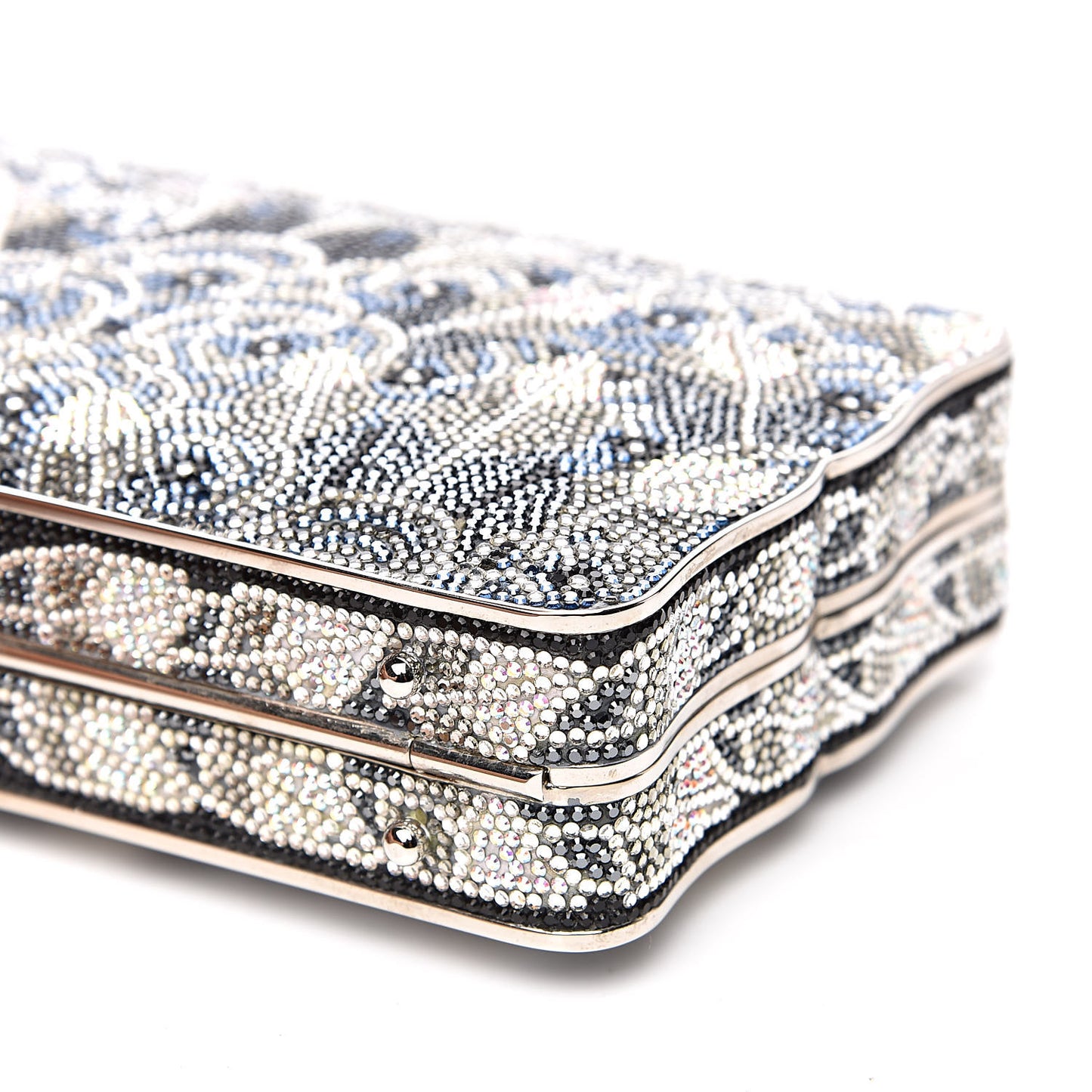 Swarovski Crystal Minaudière Deco Clutch Black