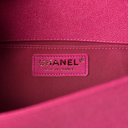 Chanel Caviar Quilted Medium Boy Flap Fuchsia 6 of 12