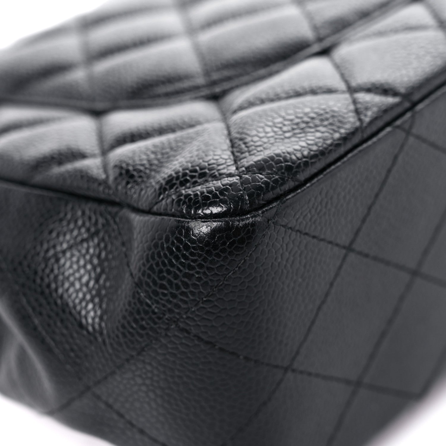 Chanel Caviar Quilted Jumbo Single Flap Black 7 of 23
