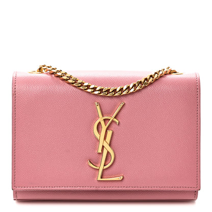 Saint Laurent Grain De Poudre Small Monogram Kate Satchel Old Rose 1 of 9
