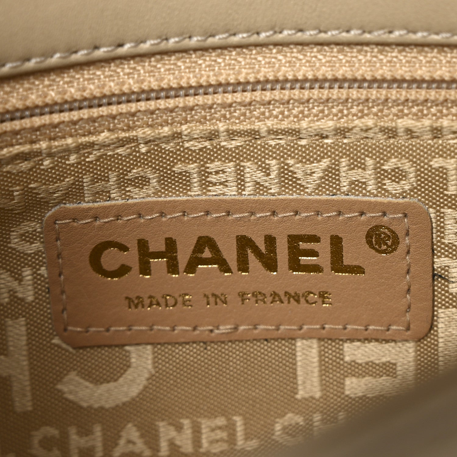 Chanel Lambskin Quilted CC Chocolate Bar Flap Beige 6 of 12