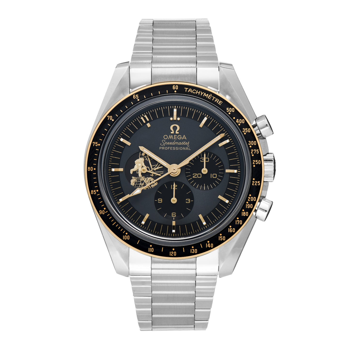 Stainless Steel 42mm Speedmaster Co-Axial Master Chronometer Chronograph Apollo 11 Manual Winding Watch Black 310.20.42.50.01.001