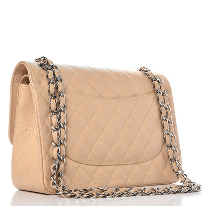 Chanel Caviar Quilted Jumbo Double Flap Beige Clair 4 of 12