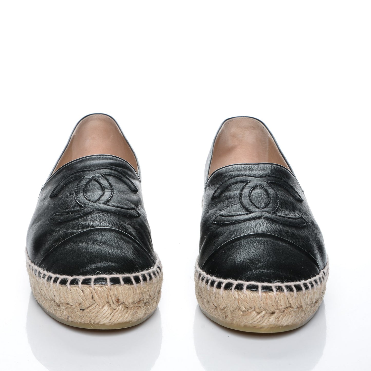 Lambskin CC Espadrilles 37 Black