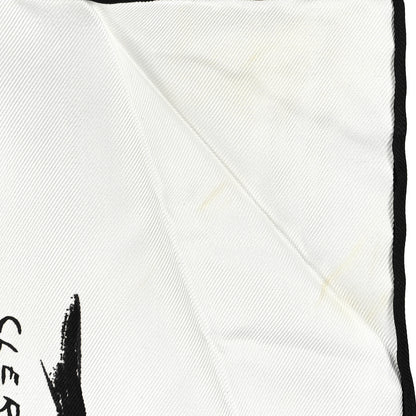 Hermes Silk Paddock Scarf 90 White Black 6 of 6