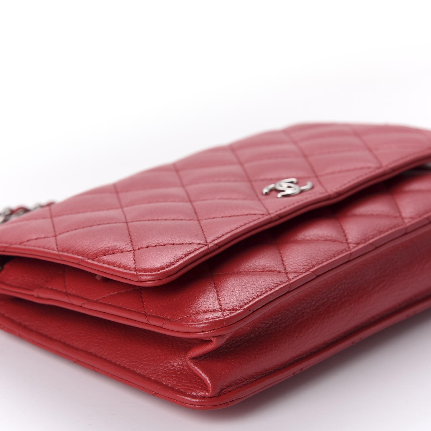 Chanel Caviar Quilted Wallet on Chain WOC Red 6 of 11
