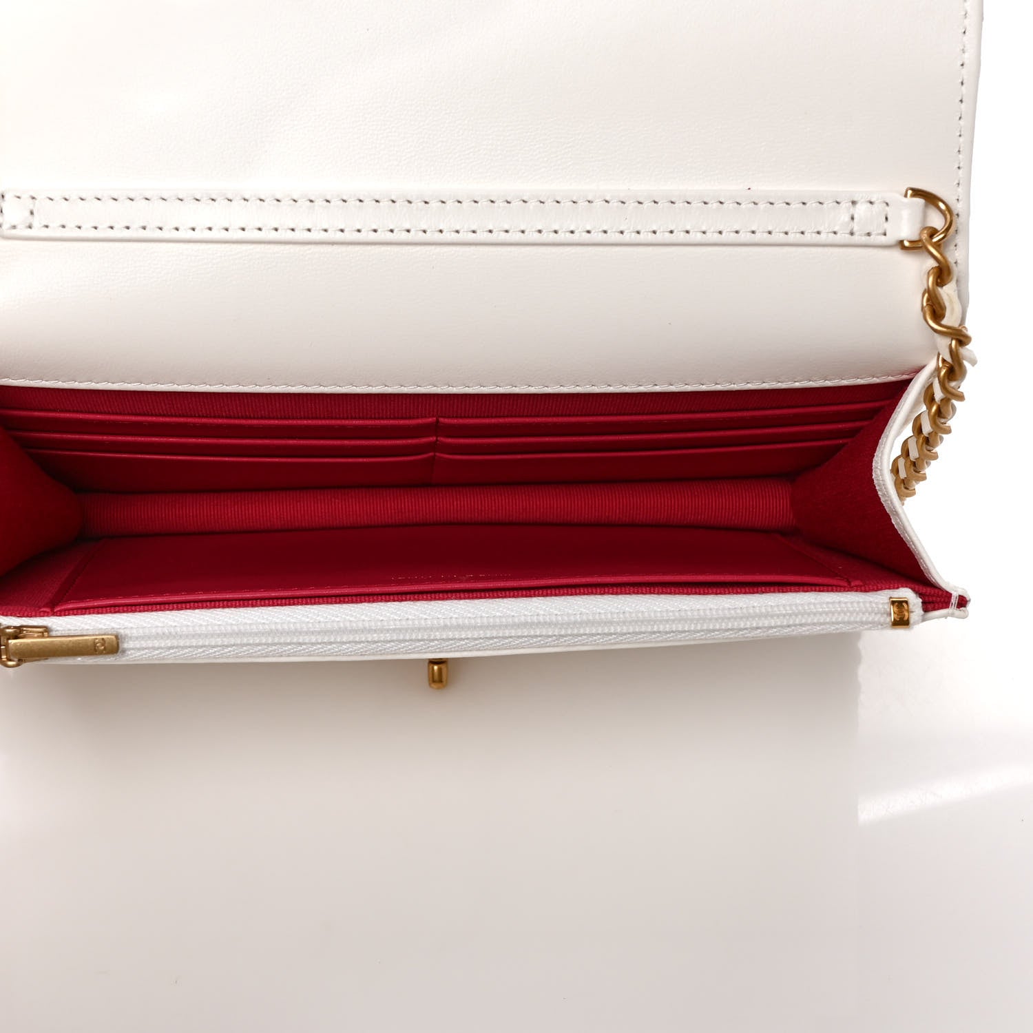 Chanel Lambskin Plexiglass Quilted Coco Love Wallet On Chain WOC White 5 of 11