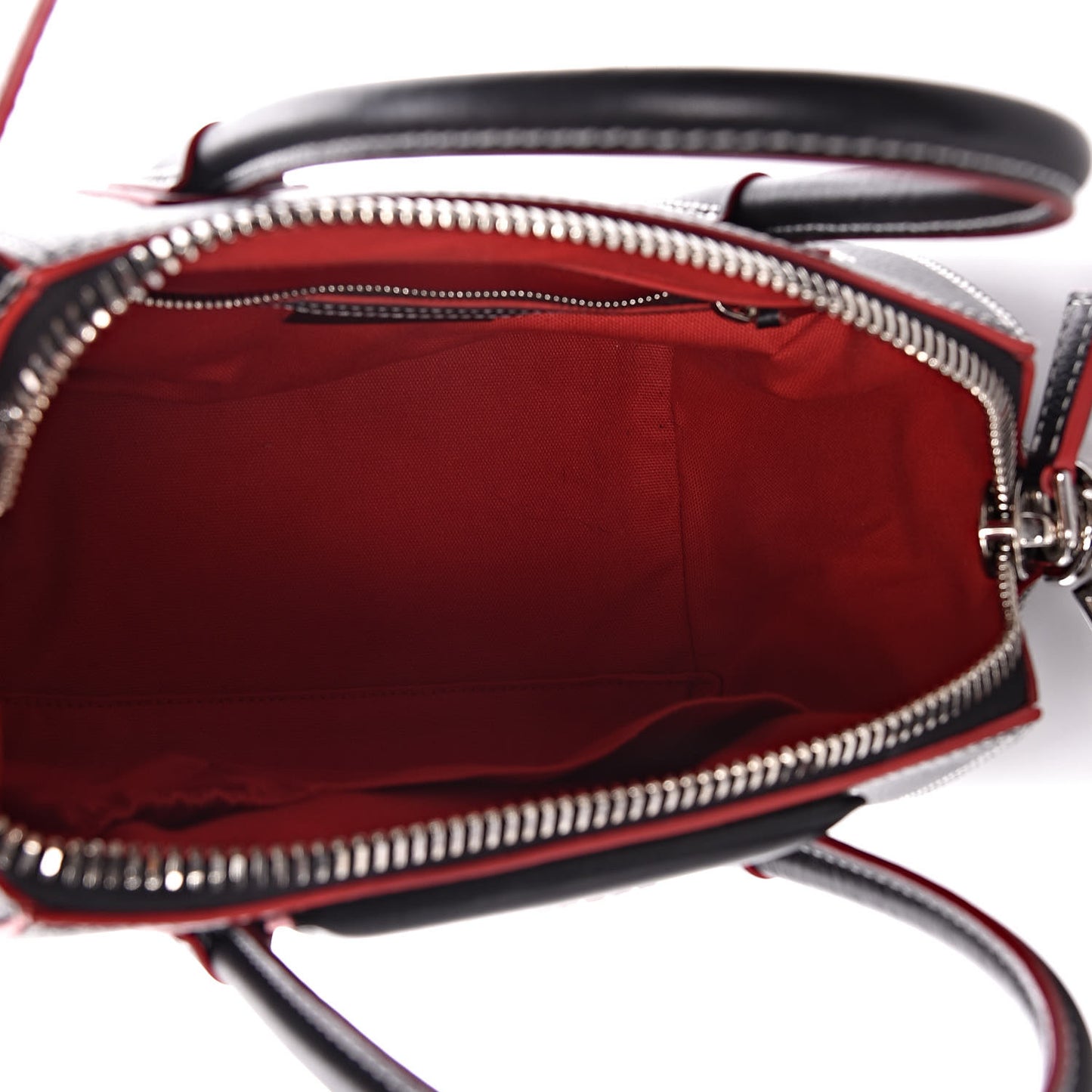 Calfskin Contrast Stitched Small Antigona Black