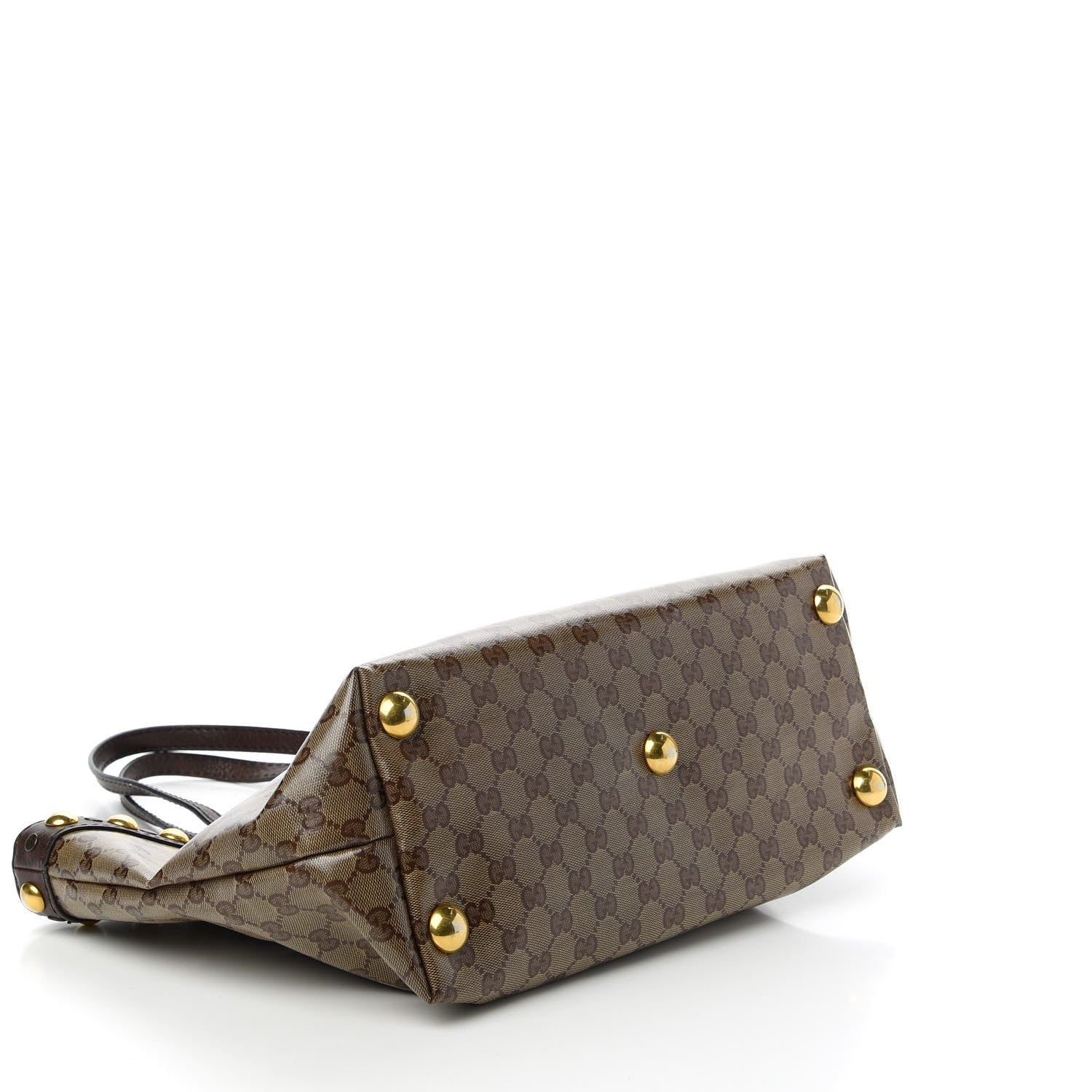 Gucci Crystal Monogram Medium Babouska Tote Dark Brown 4 of 12