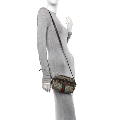 Gucci GG Supreme Monogram Web Mini Ophidia Shoulder Bag Brown 2 of 18
