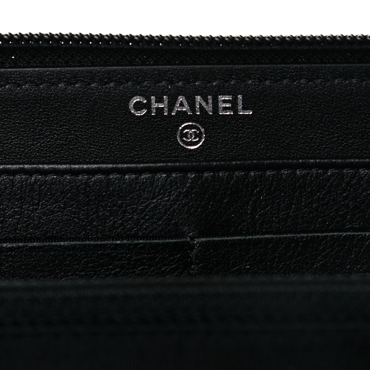 Caviar Large Timeless CC Zip Around Wallet Black