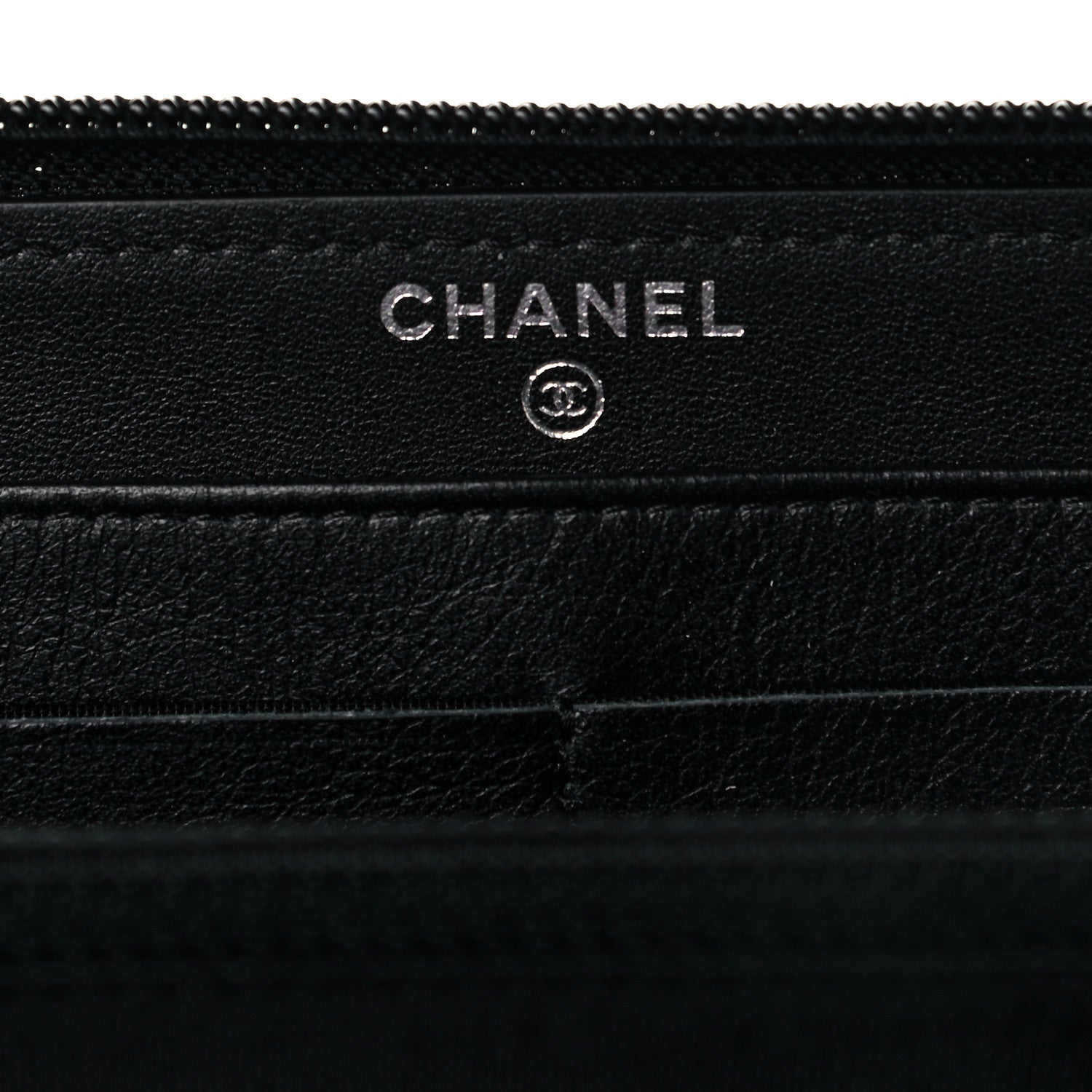 Chanel Caviar Large Timeless CC Zip Around Wallet Black 5 of 9