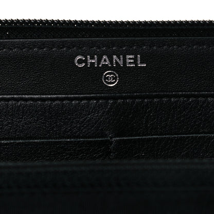 Chanel Caviar Large Timeless CC Zip Around Wallet Black 5 of 9