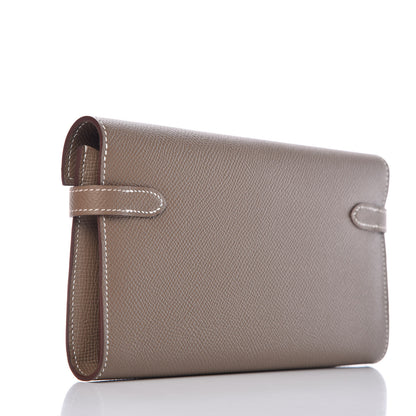 Hermes Epsom Kelly Longue Wallet Etoupe 3 of 8