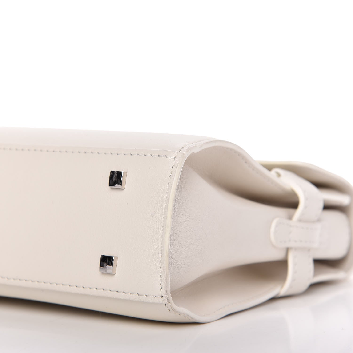 Delvaux Calfskin Embossed Mini Tempete Satchel White 7 of 10