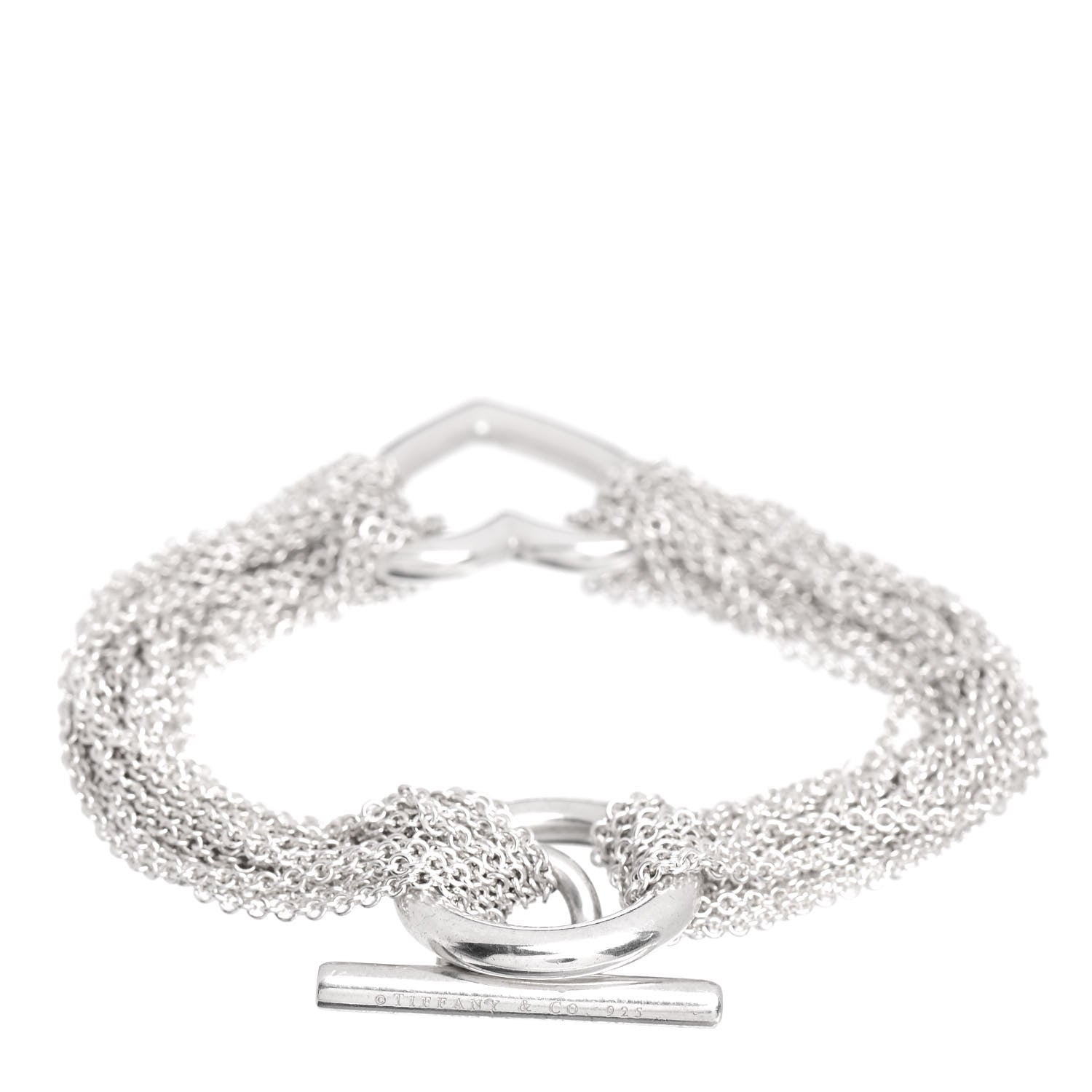 Tiffany Sterling Silver Heart Mesh Bracelet 3 of 4