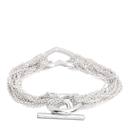 Tiffany Sterling Silver Heart Mesh Bracelet 3 of 4