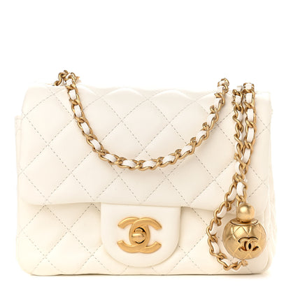 Chanel Lambskin Quilted Mini Pearl Crush Flap White 1 of 10