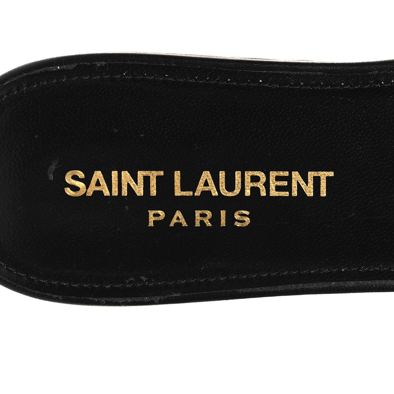 Saint Laurent Incrociato Muriel Bianca Slide Sandals 37.5 Black 8 of 9