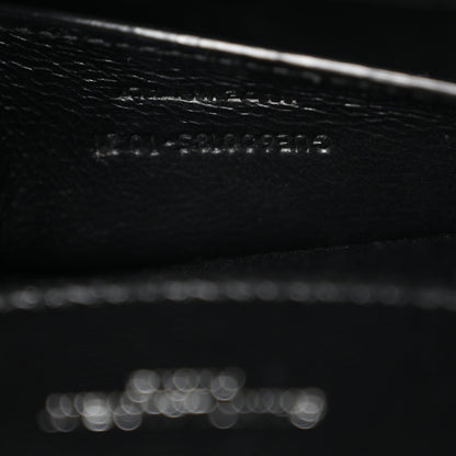 Saint Laurent Grain De Poudre Textured Mixed Matelasse Triquilt Medium Monogram Satchel Black 7 of 10