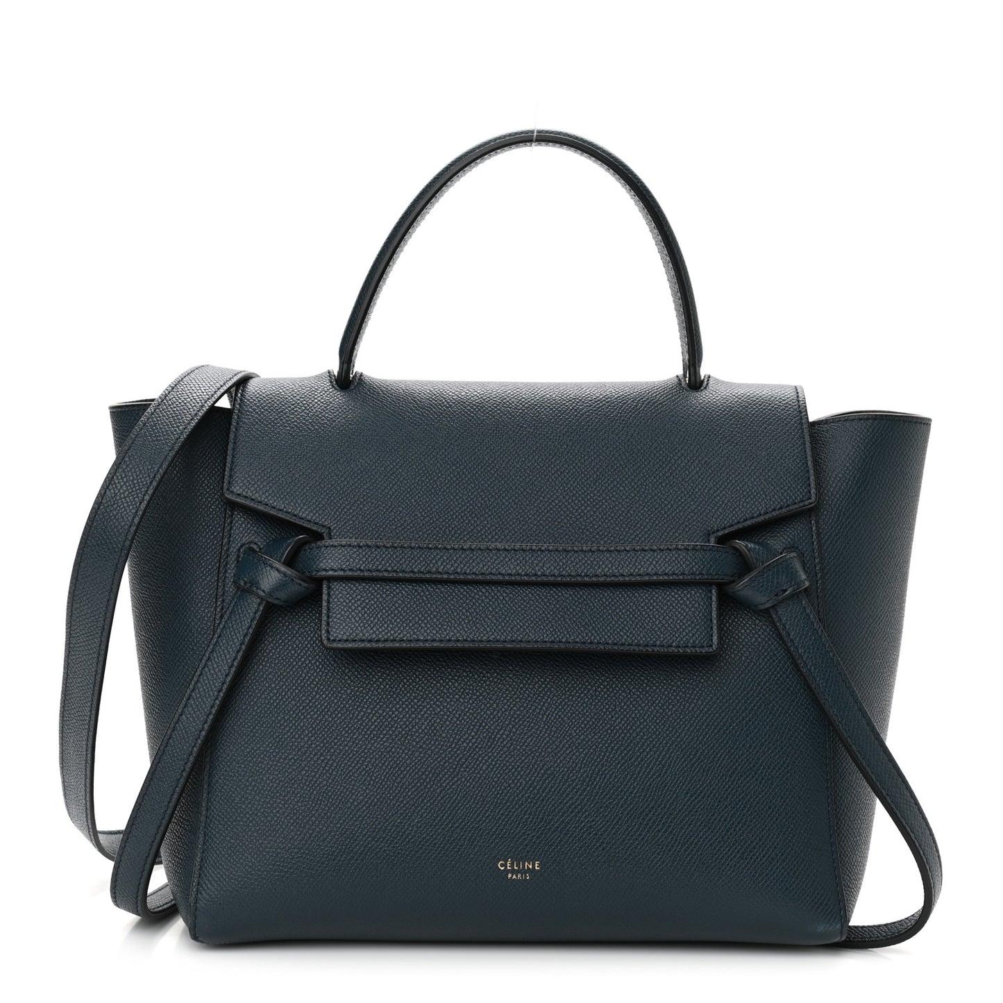 Baby Grained Calfskin Micro Belt Bag Abyss Blue
