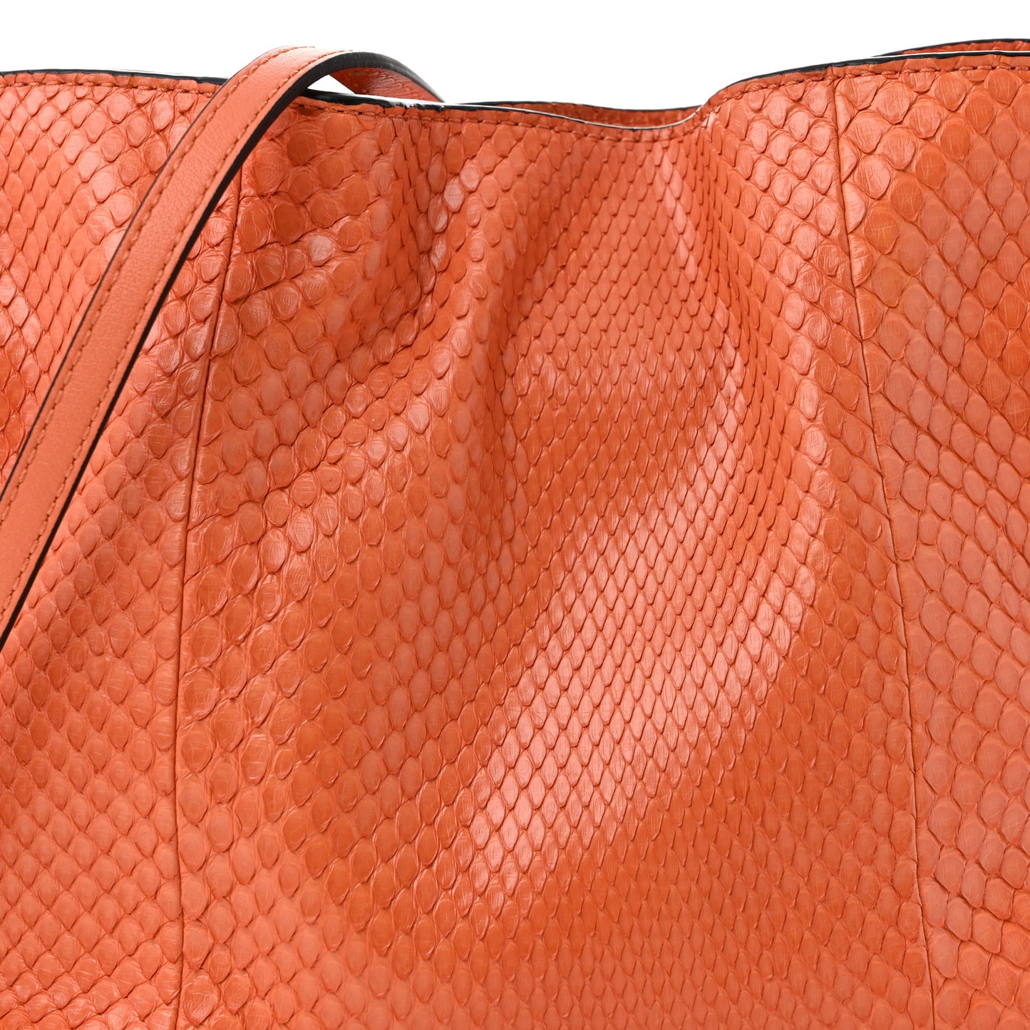 Snakeskin Flamenco Mini Knot Clutch Coral Reef