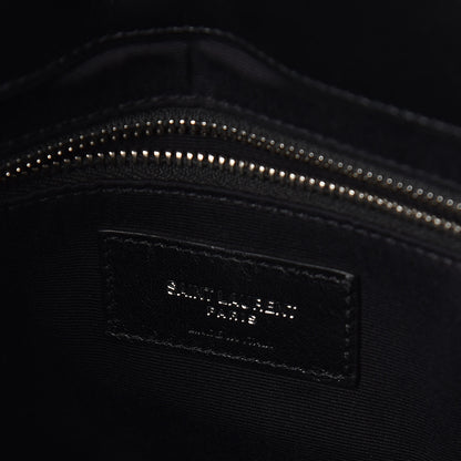 Saint Laurent Calfskin Y Quilted Monogram Medium Loulou Chain Satchel Black 7 of 12