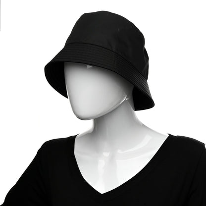 Prada Re-Nylon Metal Triangle Logo Womens Bucket Hat M Black 2 of 10