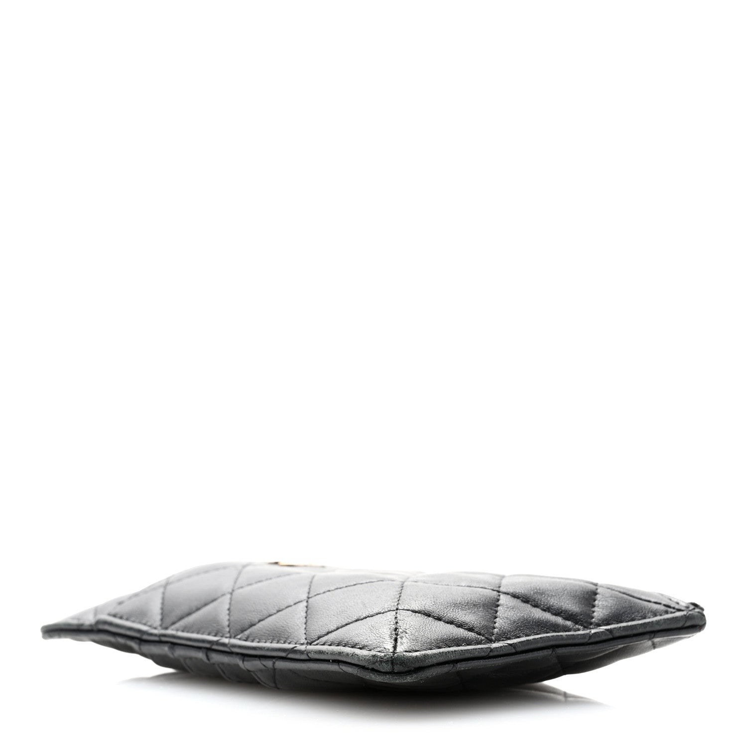 Chanel Lambskin Quilted Classic Flat Wallet Pouch Black 4 of 8
