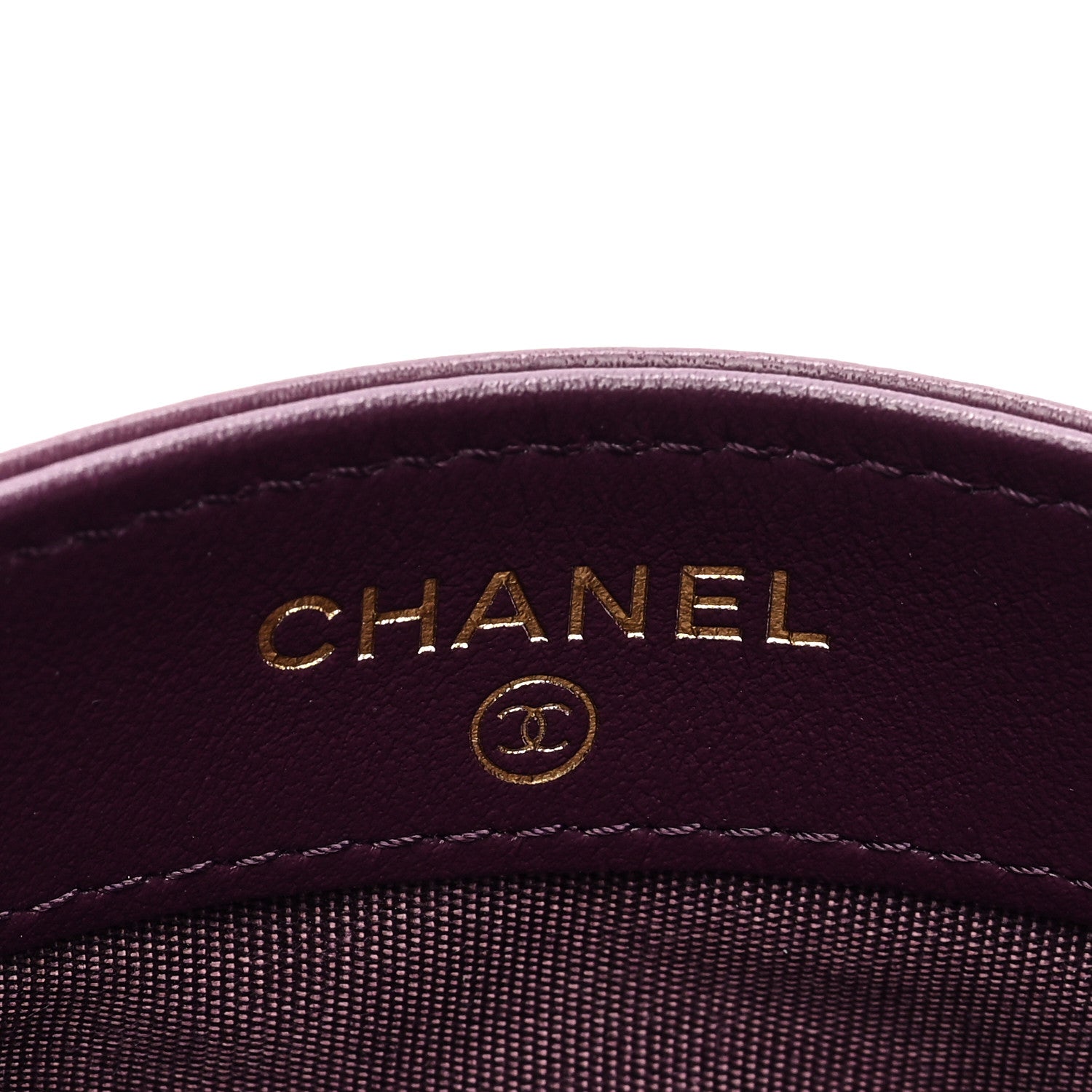 Chanel Lambskin Quilted Chanel 19 Card Holder Purple 6 of 7