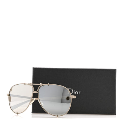 Christian Dior Homme Mens Aviator Sunglasses 5T2SS Light Grey 7 of 7