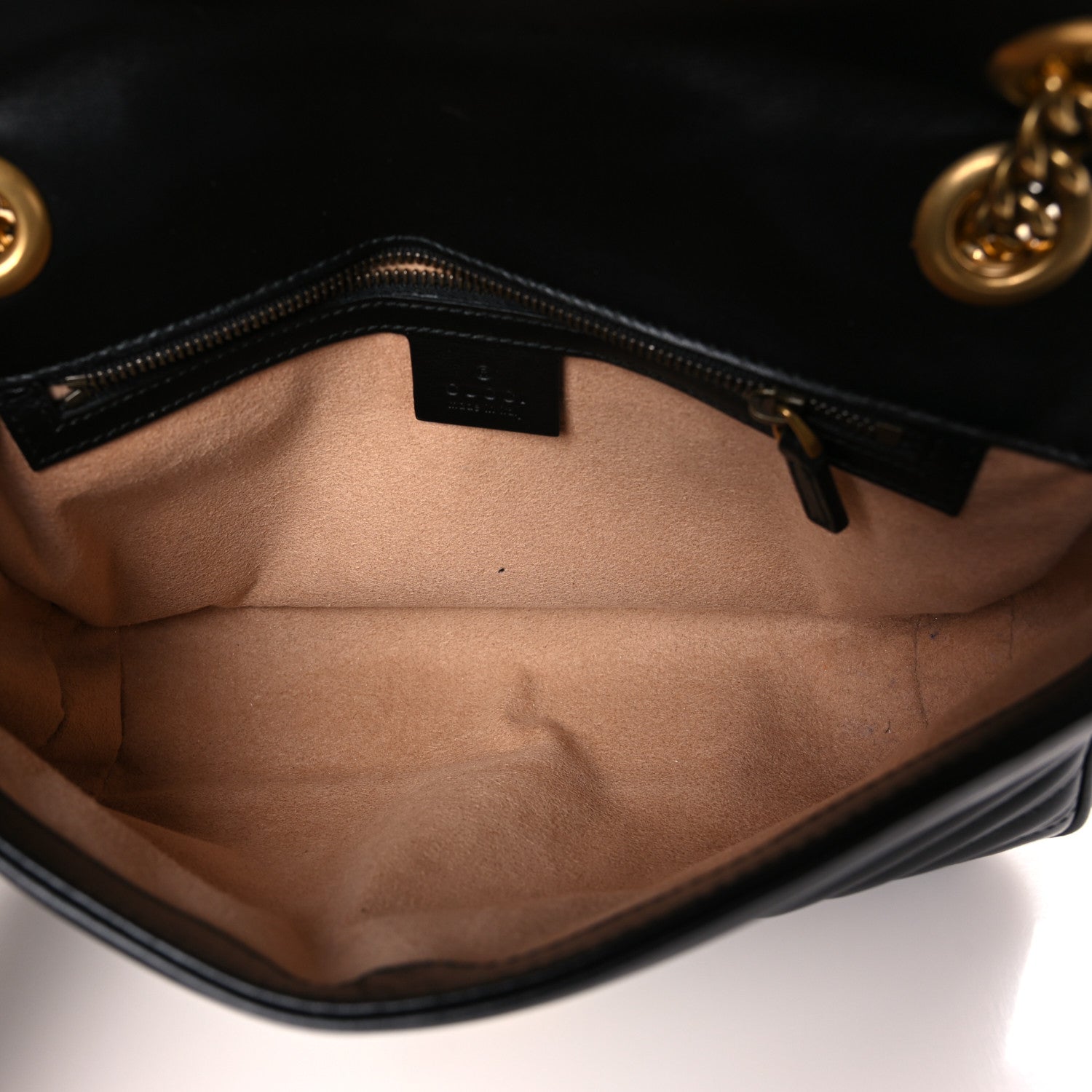 Gucci Calfskin Matelasse Small GG Marmont Shoulder Bag Black 5 of 9